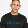 Nike Men’s Dri-FIT Running T-Shirt(Black/Bright Spruce)