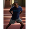 Nike Men’s Dri-FIT Running T-Shirt(Midnight Navy/Light Current Blue)