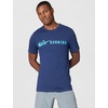 Nike Men’s Dri-FIT Running T-Shirt(Midnight Navy/Light Current Blue)