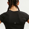 Nike Women’s Tempo Swoosh Dri-fit Short-Sleeve Running Top(Black/White/Reflective Silver/White)
