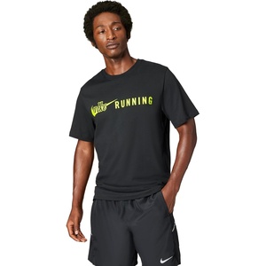 Nike Men’s Dri-FIT Running T-Shirt(Black/Volt)