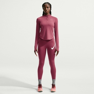 Nike Women’s Tempo Dri-FIT 1/2-Zip Running Top(Pink Smoke/Reflective Silver)