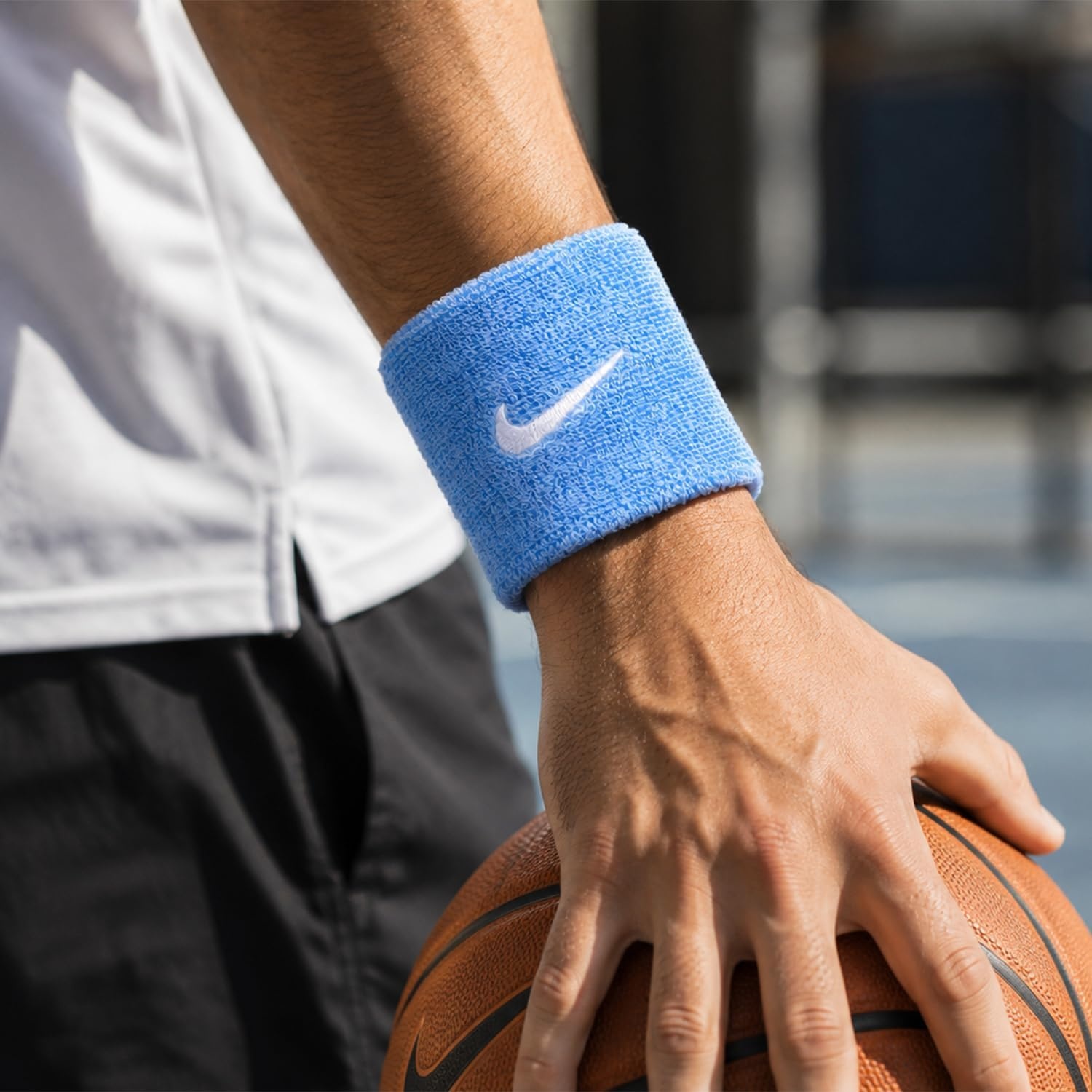 image:imageNike Swoosh Classic Wristband 2P BN3000aquarius bluecollege navy