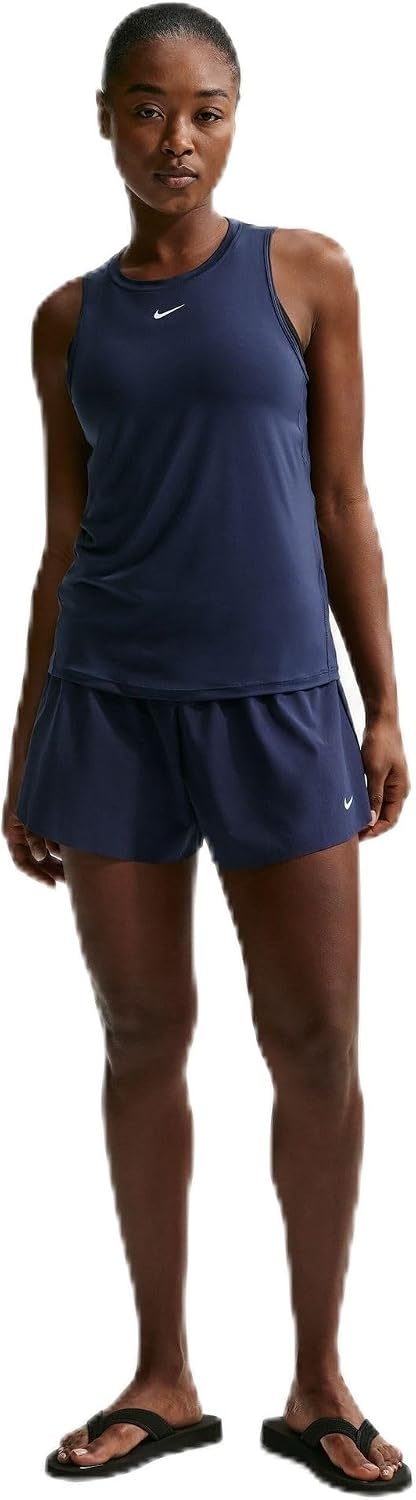 image:imageNike Womens One DriFIT MidRise ShortsMidnight NavyWhite