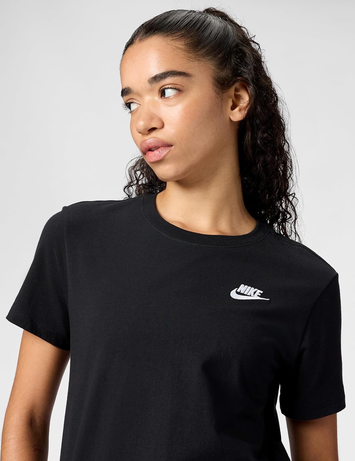 image:imageNike Womens Sportswear Club Essentials TShirtBlackWhite