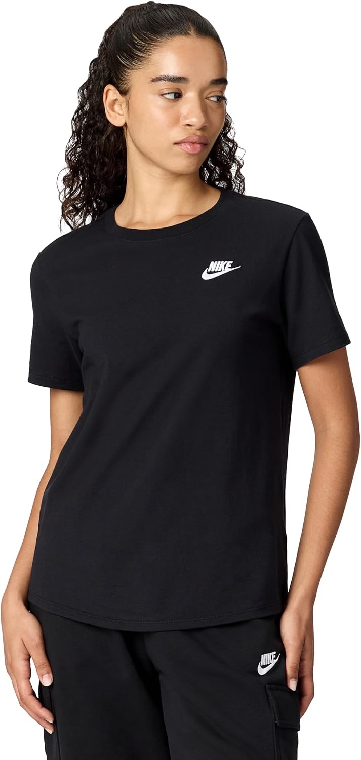 image:imageNike Womens Sportswear Club Essentials TShirtBlackWhite