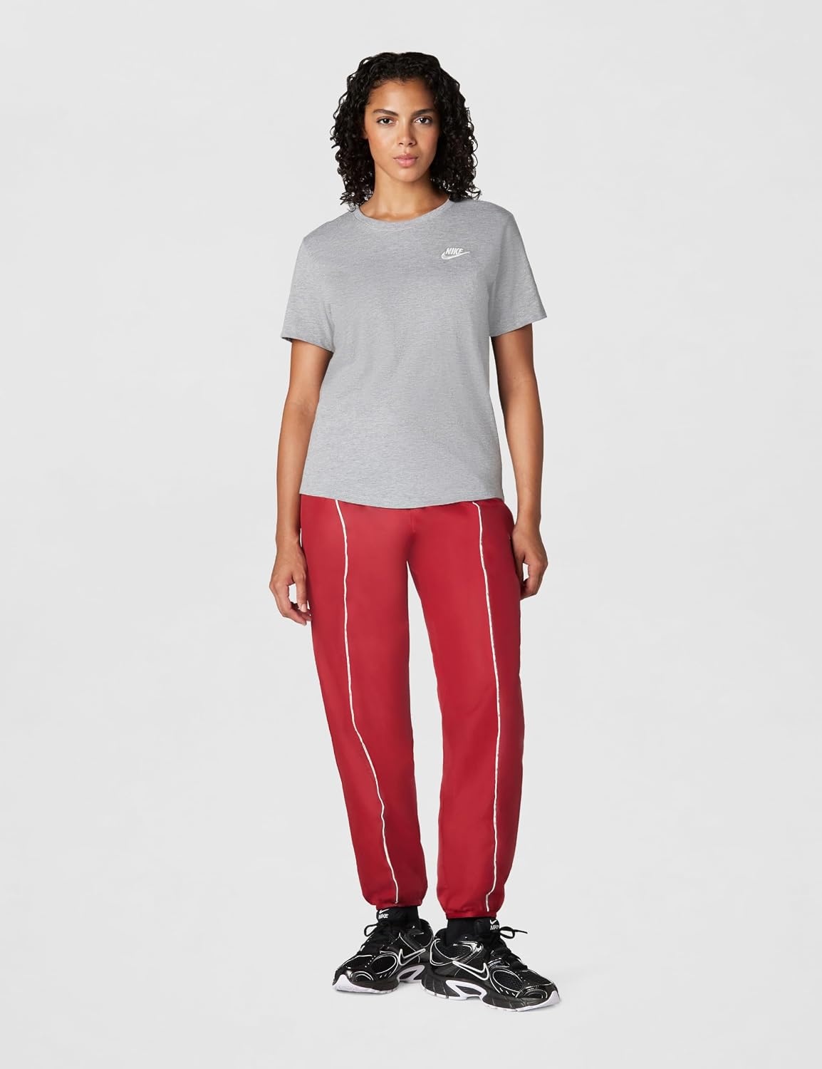 image:imageNike Womens Sportswear Club Essentials TShirtDark Grey HeatherSail