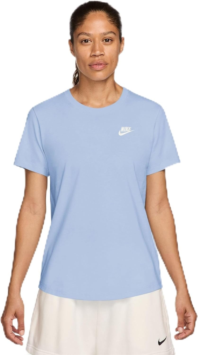 image:imageNike Womens Sportswear Club Essentials TShirtHydrogen BlueSail
