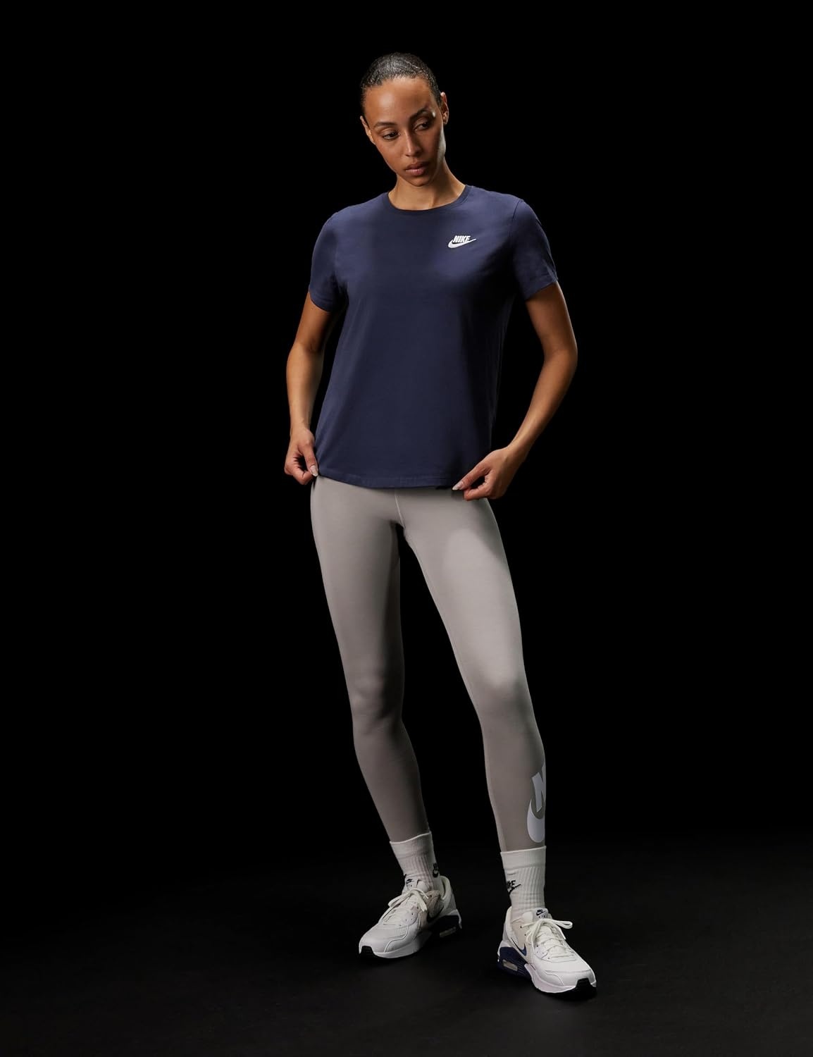 image:imageNike Womens Sportswear Club Essentials TShirtObsidianWhite