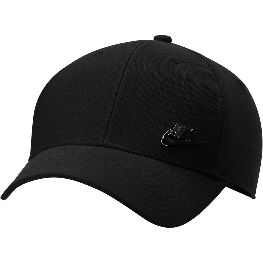 image:imageNike Adult DriFIT Club Structured Metal Logo Cap Hat Mens and WomensBlackMetallic Black