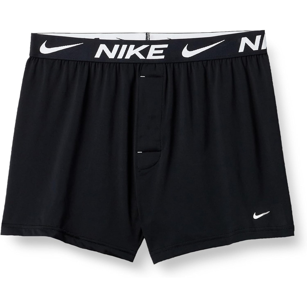 image:imageNike Mens Essential Micro Stretch Knit Boxer Underwear 3PackBlack  Black Black