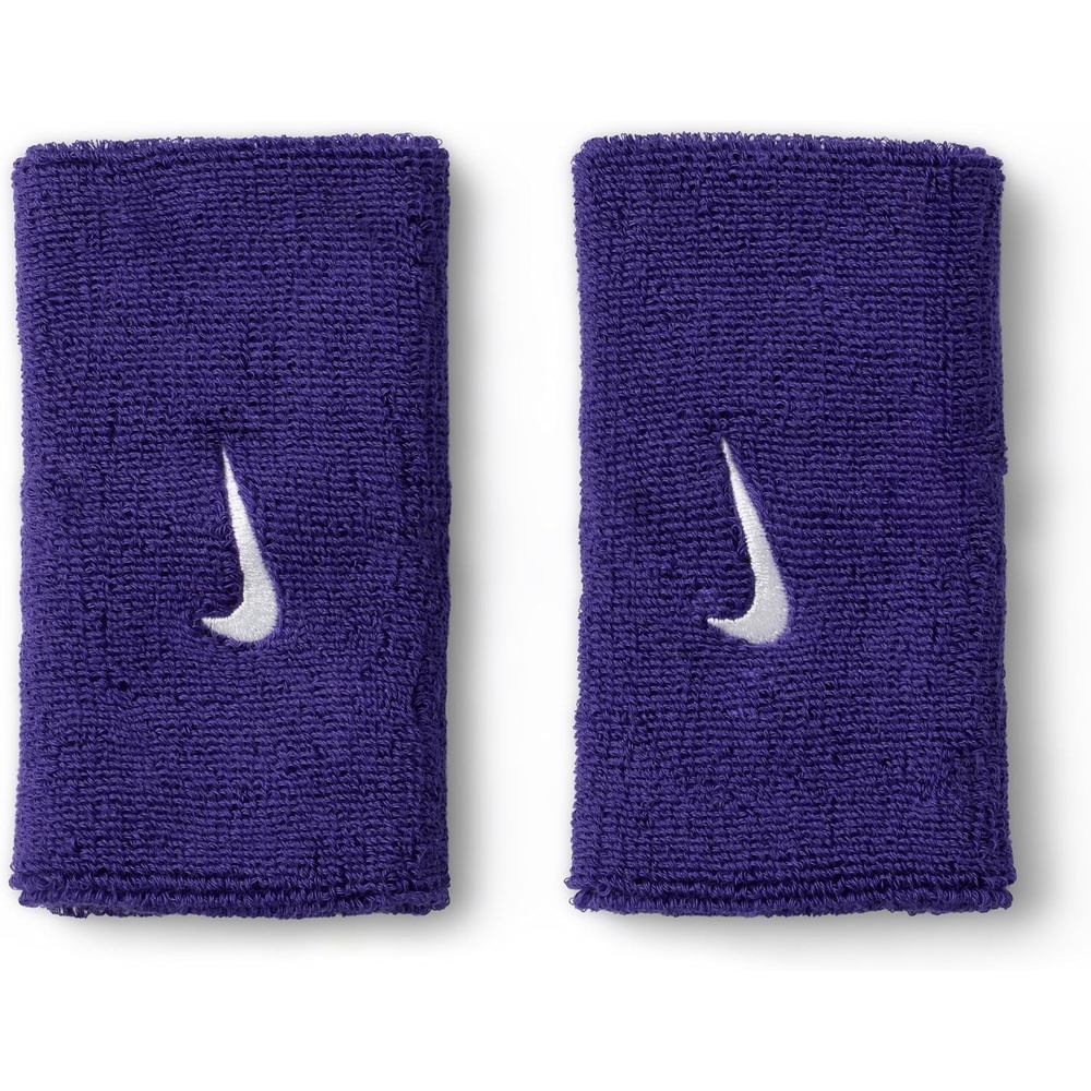 image:imageNike Swoosh Classic Double Wide Wristband 2P BN4000Court PurpleWhite