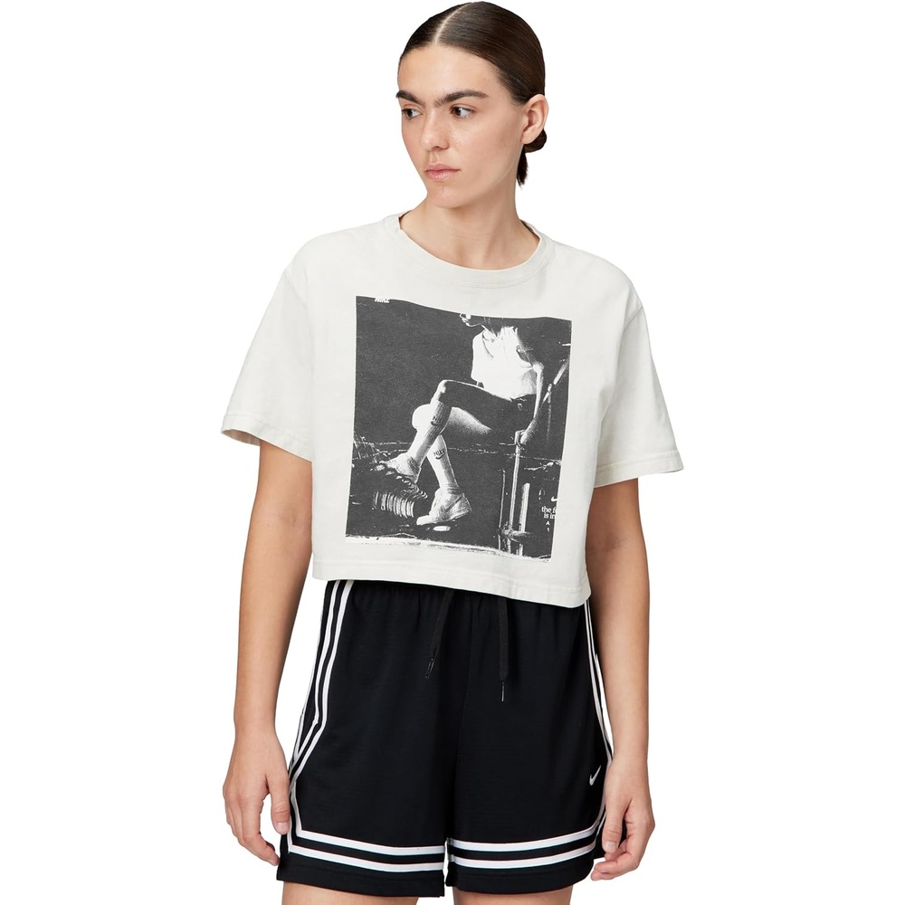 image:imageNike Womens Basketball Crop TShirtLight Bone