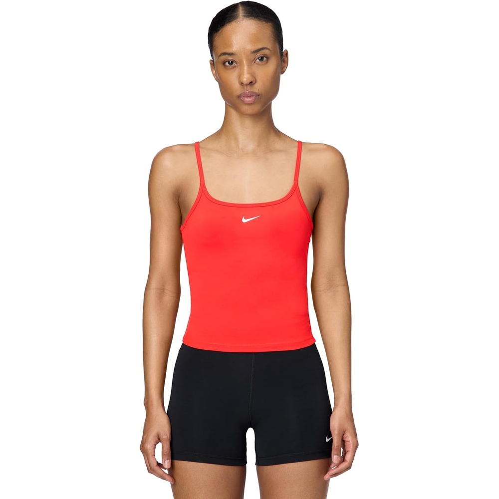 image:imageNike Womens One DriFIT Fitted Cami TankLight CrimsonWhite