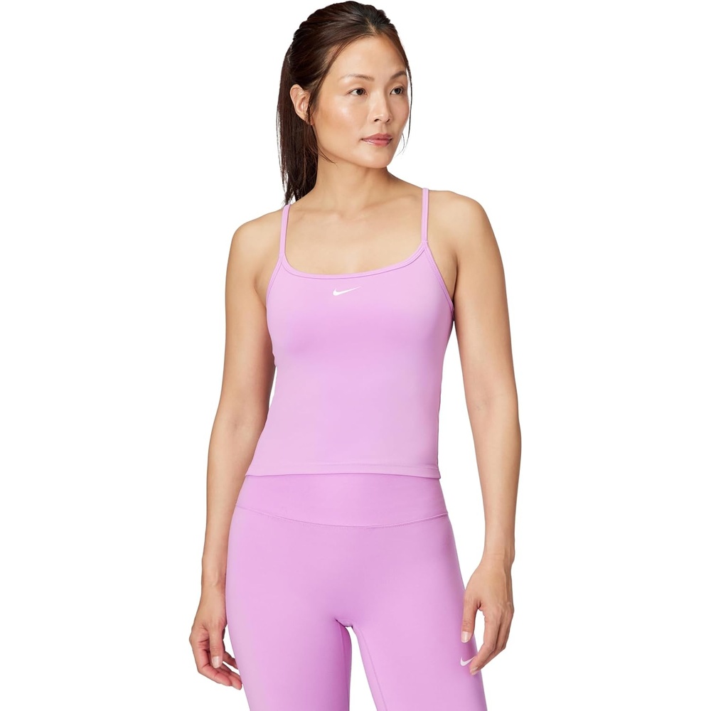 image:imageNike Womens One DriFIT Fitted Cami TankLight MagentaWhite