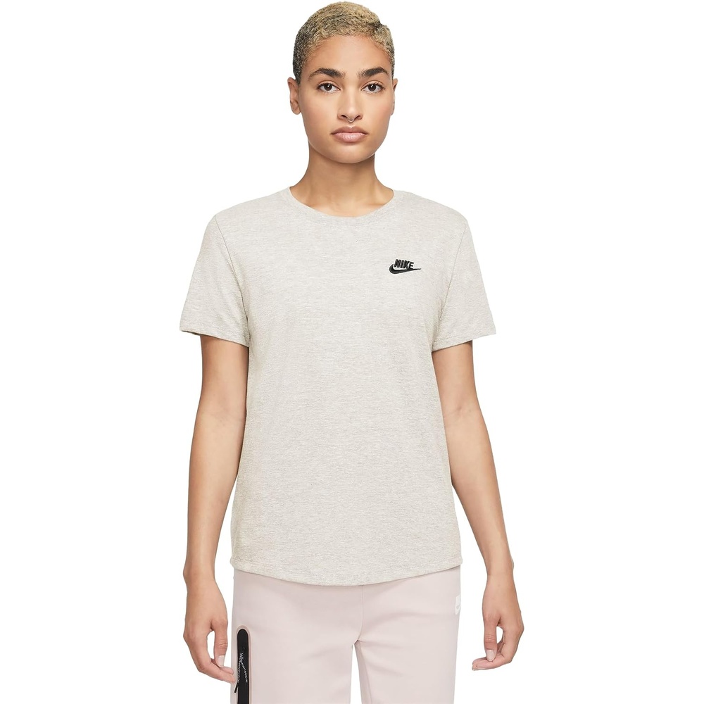 image:imageNike Womens Sportswear Club Essentials TShirtBirch HeatherBlack