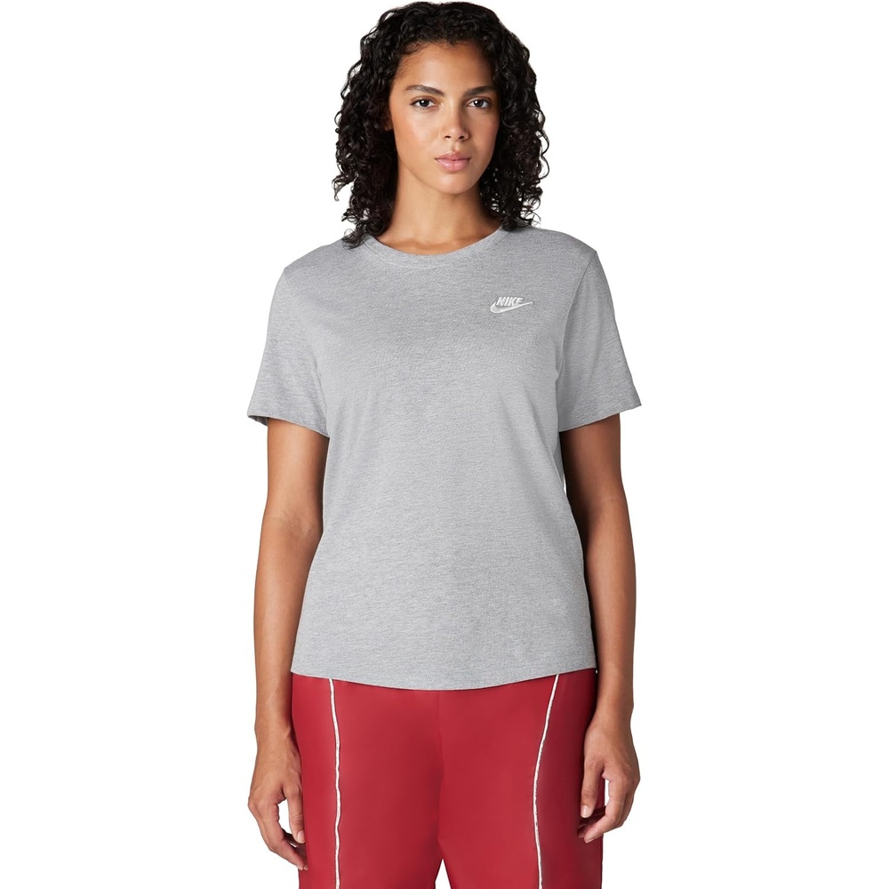 image:imageNike Womens Sportswear Club Essentials TShirtDark Grey HeatherSail