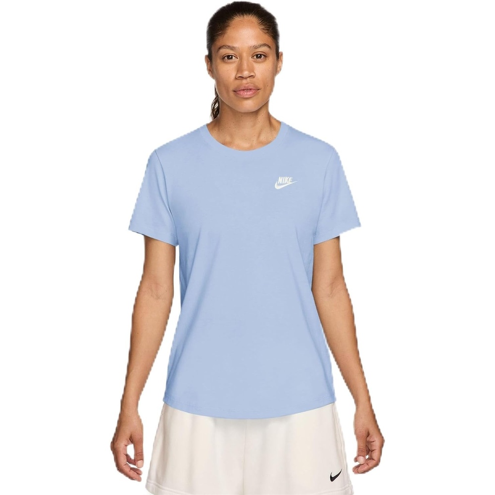 image:imageNike Womens Sportswear Club Essentials TShirtHydrogen BlueSail