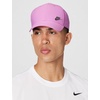 Nike Adult Dri-FIT Club Structured Metal Logo Cap Hat | Mens and Womens(Light Magenta/Metallic Silver)