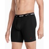 Nike Men’s Ultra Comfort Long Leg Boxer Brief Underwear (3-Pack)(Black / Black/ Black)