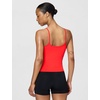 Nike Women’s One Dri-FIT Fitted Cami Tank(Light Crimson/White)