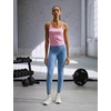 Nike Women’s One Dri-FIT Fitted Cami Tank(Pink Rise/White)