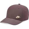 Nike Adult Dri-FIT Club Structured Metal Logo Cap Hat | Mens and Womens(Tattoo/Metallic Gold)