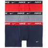 Nike Men’s Essential Cotton Stretch W/Fly Trunk Underwear (3-Pack)(Obsidian/Cool Grey/University Red)