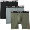 Nike Men’s Ultra Comfort Long Leg Boxer Brief Underwear (3-Pack)(Ash)