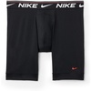 Nike Men’s Ultra Comfort Long Leg Boxer Brief Underwear (3-Pack)(Black / Black/ Black)