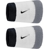Nike Swoosh Classic Double Wide Wristband 2P BN4000(White/Cool Grey/Black)