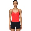 Nike Women’s One Dri-FIT Fitted Cami Tank(Light Crimson/White)