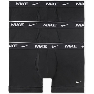Nike Men’s Essential Cotton Stretch W/Fly Trunk Underwear (3-Pack)(Black / Black/ Black)