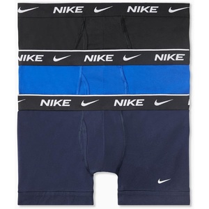 Nike Men’s Essential Cotton Stretch W/Fly Trunk Underwear (3-Pack)(Obsidian/ Game Royal/ Black)
