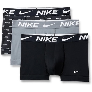 Nike Men’s Essential Micro Stretch Trunk Underwear (3-Pack)(Nike Logo Print/Cool Grey/Black)