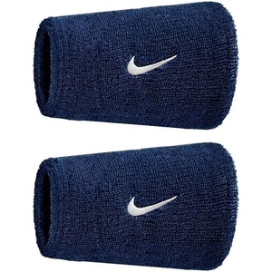 Nike Swoosh Classic Double Wide Wristband 2P BN4000(College Navy/White)