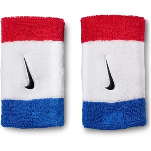 Nike Swoosh Classic Double Wide Wristband 2P BN4000(Game Royal/Universit Red/Black)
