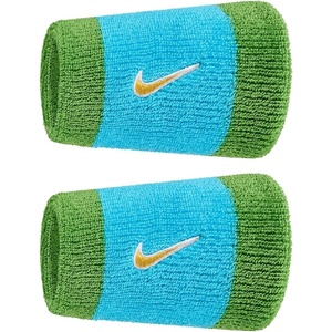 Nike Swoosh Classic Double Wide Wristband 2P BN4000(baltic blue/chlorophile)