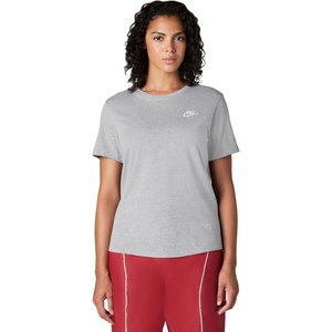 Nike Women’s Sportswear Club Essentials T-Shirt(Dark Grey Heather/Sail)