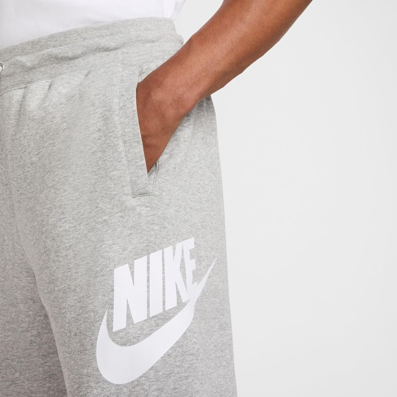 image:imageNike Mens Club French Terry Alumni ShortsDark Grey HeatherLight Smoke GreyWhite