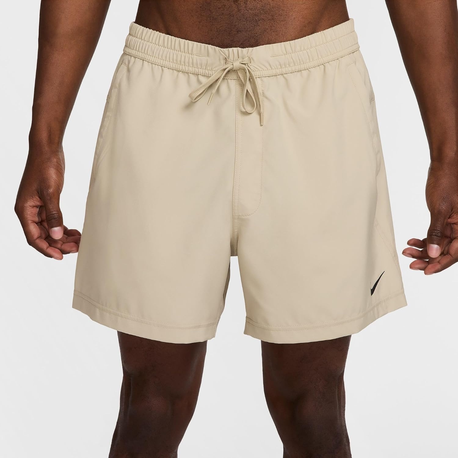 image:imageNike Mens Form DriFIT 5 Workout Shorts Unlined Training ShortsDesert KhakiBlack