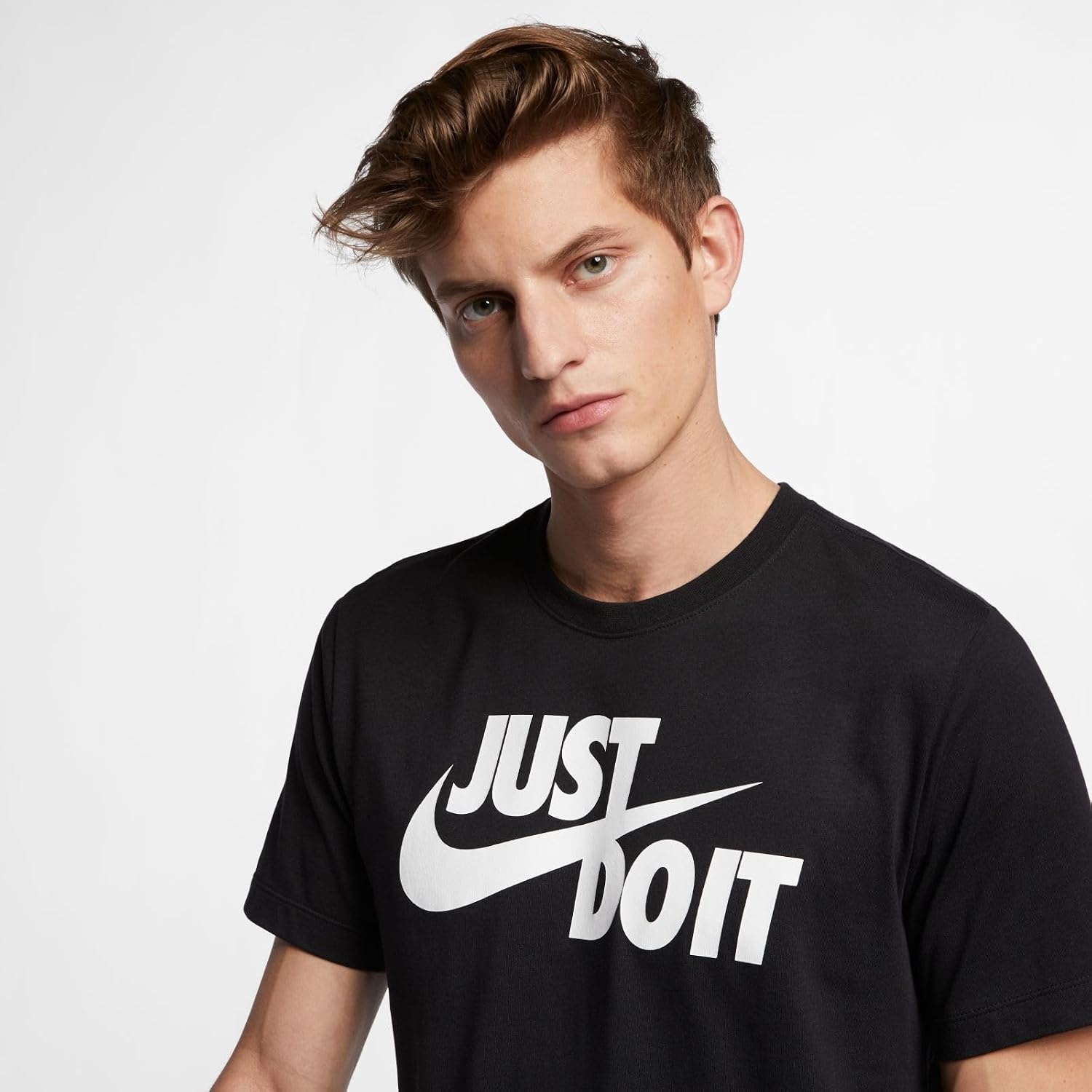 image:imageNike Mens Just Do It Sportswear TShirtBlackWhite