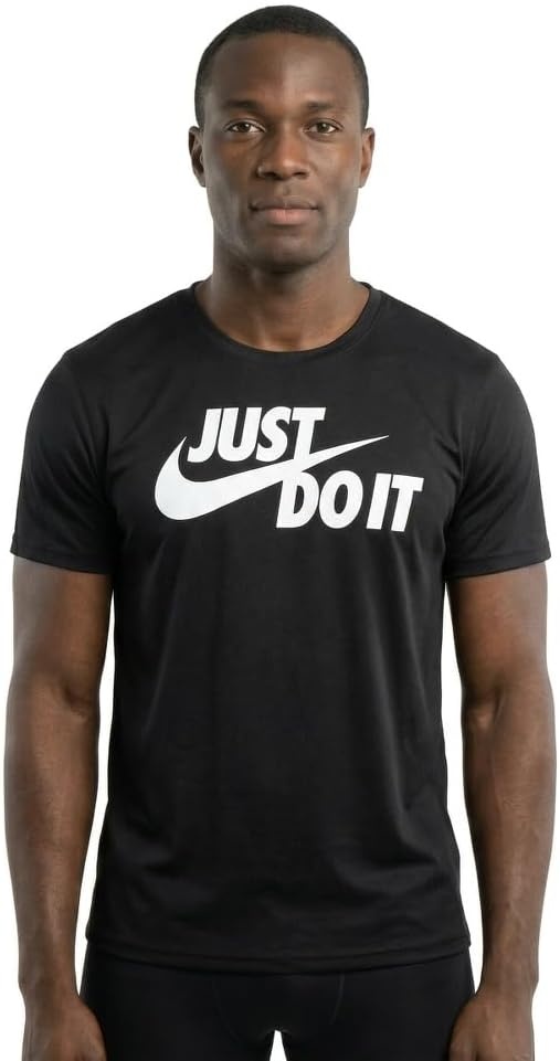 image:imageNike Mens Just Do It Sportswear TShirtBlackWhite