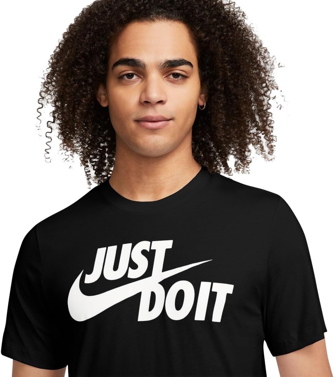 image:imageNike Mens Just Do It Sportswear TShirtBlackWhite