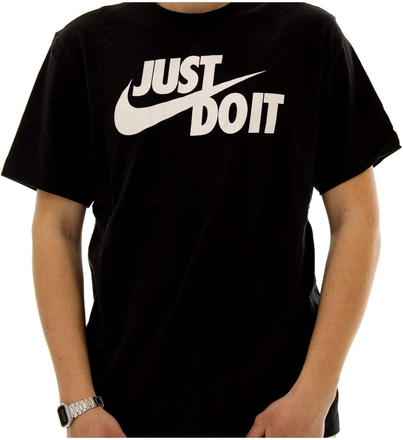 image:imageNike Mens Just Do It Sportswear TShirtBlackWhite