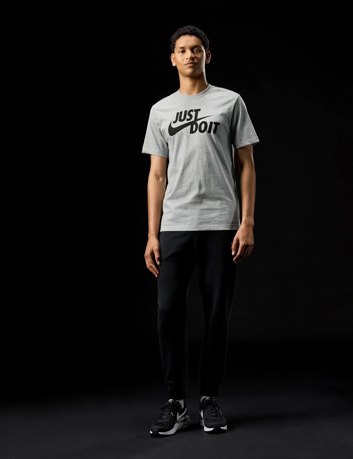 image:imageNike Mens Just Do It Sportswear TShirtDark Grey HeatherBlack