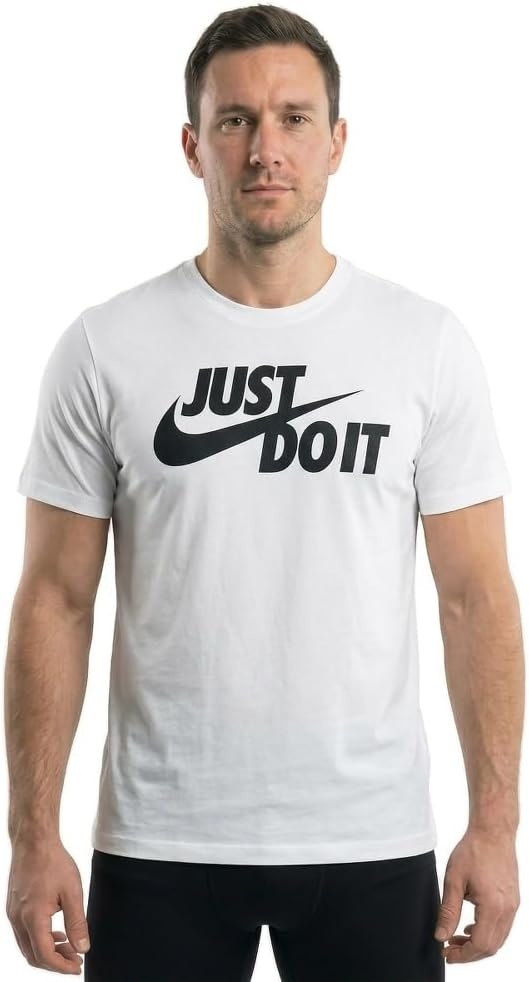 image:imageNike Mens Just Do It Sportswear TShirtWhiteBlack