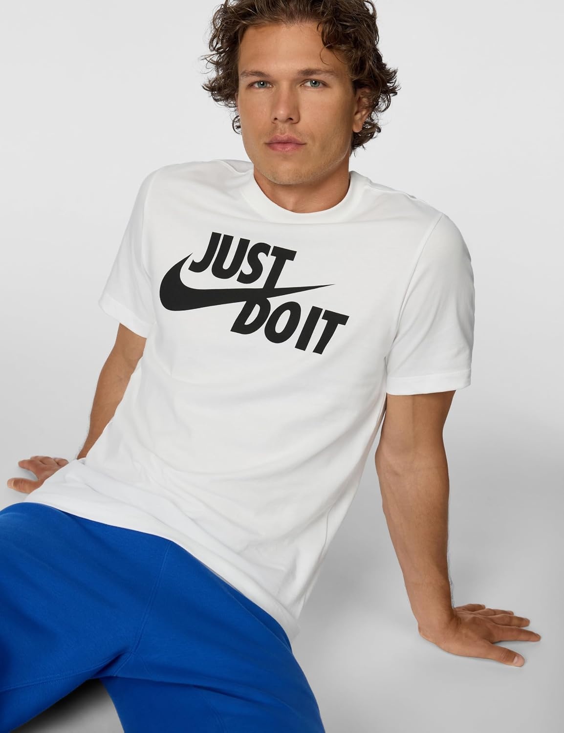 image:imageNike Mens Just Do It Sportswear TShirtWhiteBlack