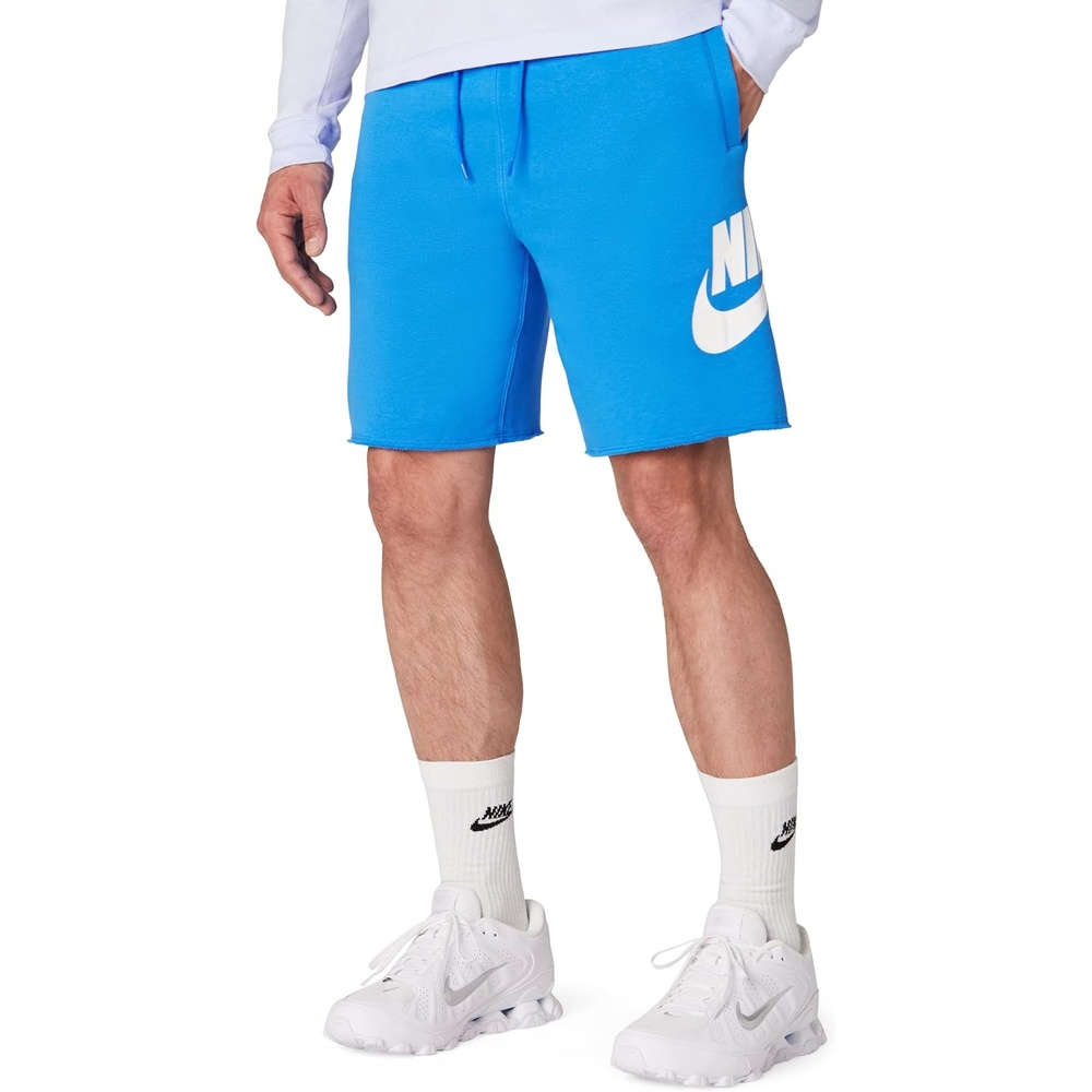 image:imageNike Mens Club French Terry Alumni ShortsLight Photo BlueLight Photo BlueWhite