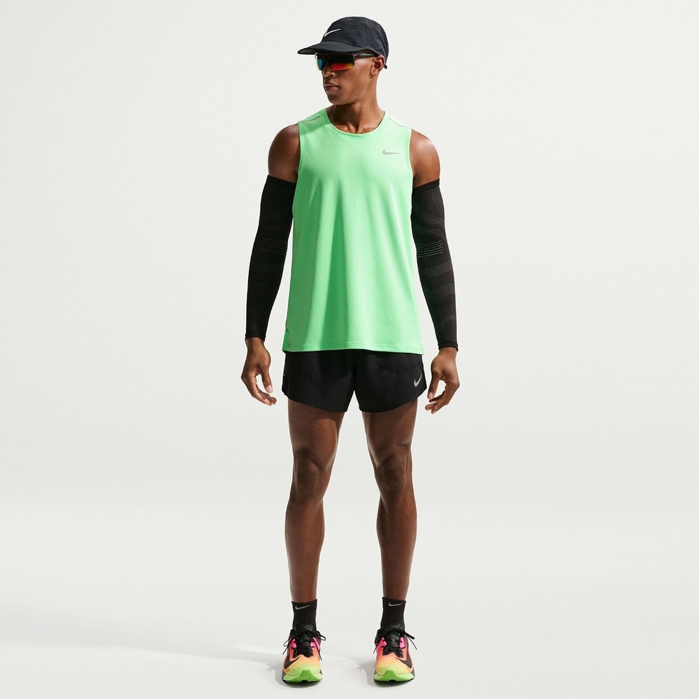image:imageNike Mens Miler DriFit Running TankIllusion GreenReflective Silver